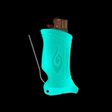 Toker Poker - Bic Lighter Sleeve Glow in The Dark - All Inclusive Tool Blue
