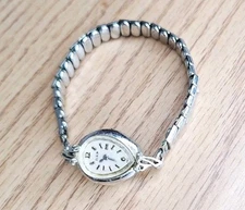 Elgin Ladies 10K RGP Bezel SWISS Watch BROKEN CROWN For Parts/Repair