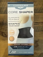Copper Fit Core Shaper *Supports Your Back & Waist* Sz  L/XL 34”to 42" Charcoal