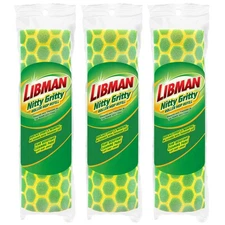 Libman Roller Mop Refills Green & Yellow 3-Pack for Deep Cleaning