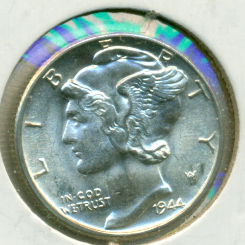 1944-P MERCURY DIME, ABSOLUTE GEM BRILLIANT UNCIRCULATED, GREAT PRICE!