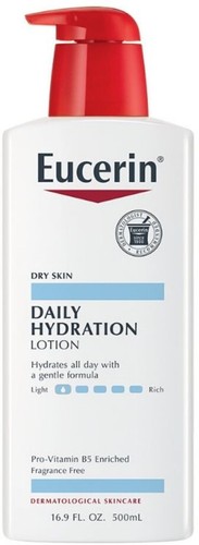 Eucerin Daily Hydration Body Lotion For Dry Skin Fragrance Free 16.9 Oz 2 Pack