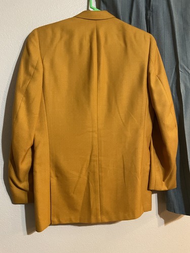 Vtg Mens Suit Coat Slacks Amalgamated Union Gold Jacket H.I.S Press Free Pants33 - Picture 4 of 15