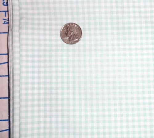Gingham 1/8" inch Mint Green Easter Polyester Cotton 58" wide Fabric By the Yard