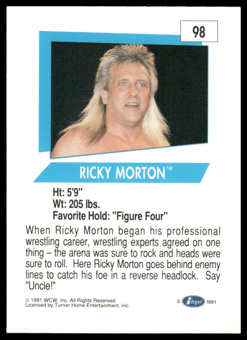 1991 Impel WCW #98 Ricky Morton Pro Wrestling Card