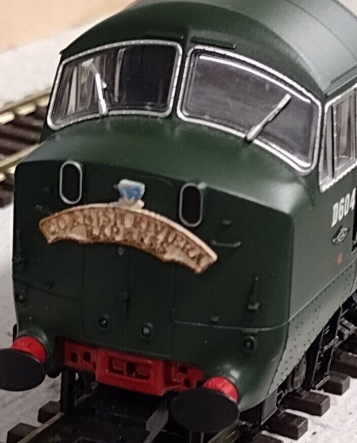 3D Printed Train headboard 00 gauge 4mm scale Cornish Riviera Express