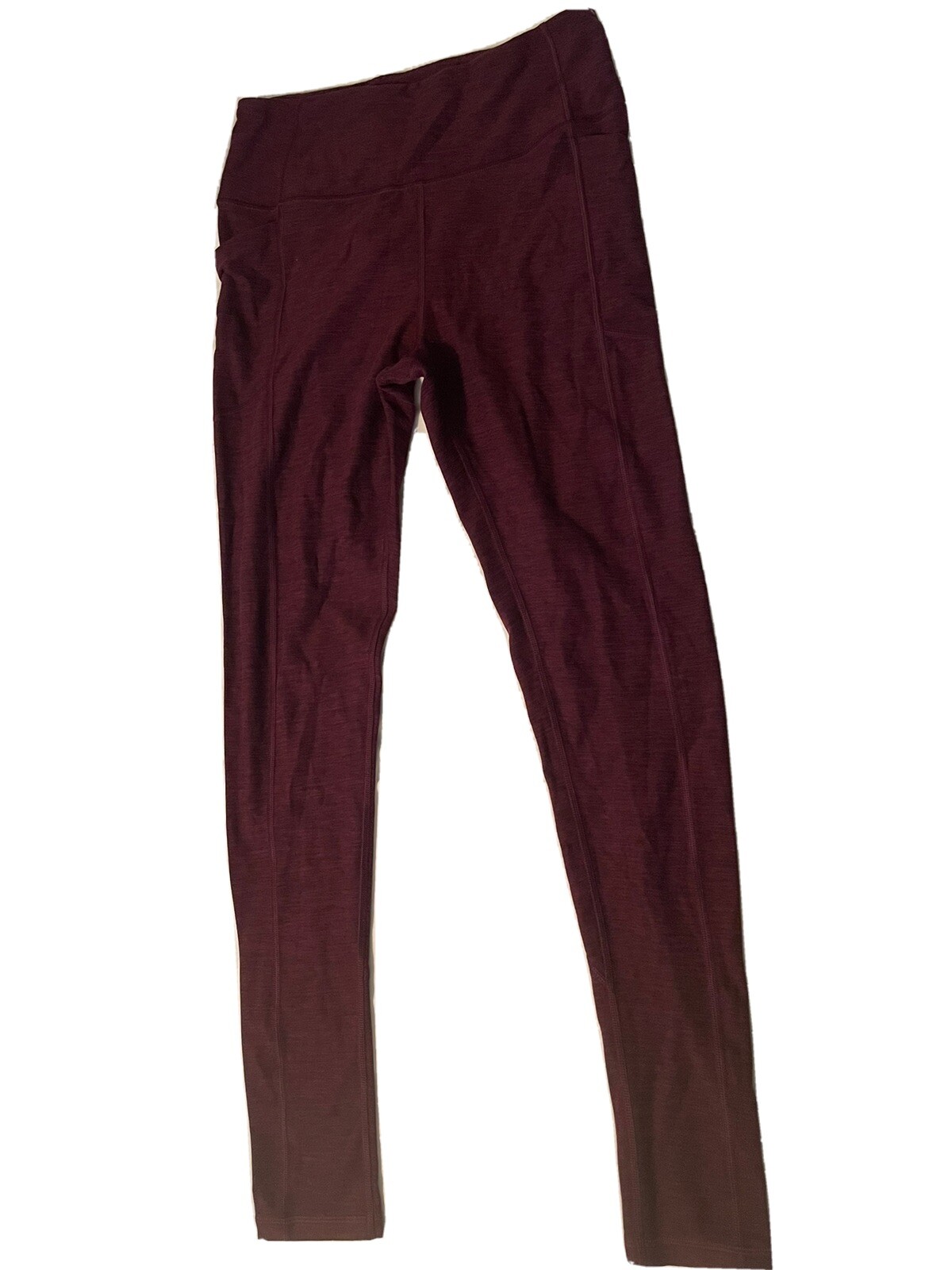 Victoria's Secret Size 12 Burgundy Heather Active Leggings with Side Pockets-image