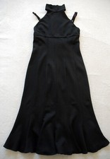 Dolce & Gabbana Vintage Black High Halter Neck Panel Midi Dress IT42 Excellent