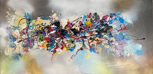 Contemporary Modern ABSTRACT ACRYLIC PAINTING 100 x 50cm Canvas dianeplantart