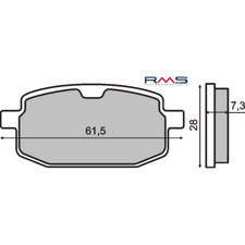 COPPIA PASTIGLIE FRENO ORGANICHE PER ITALJET PISTA 50