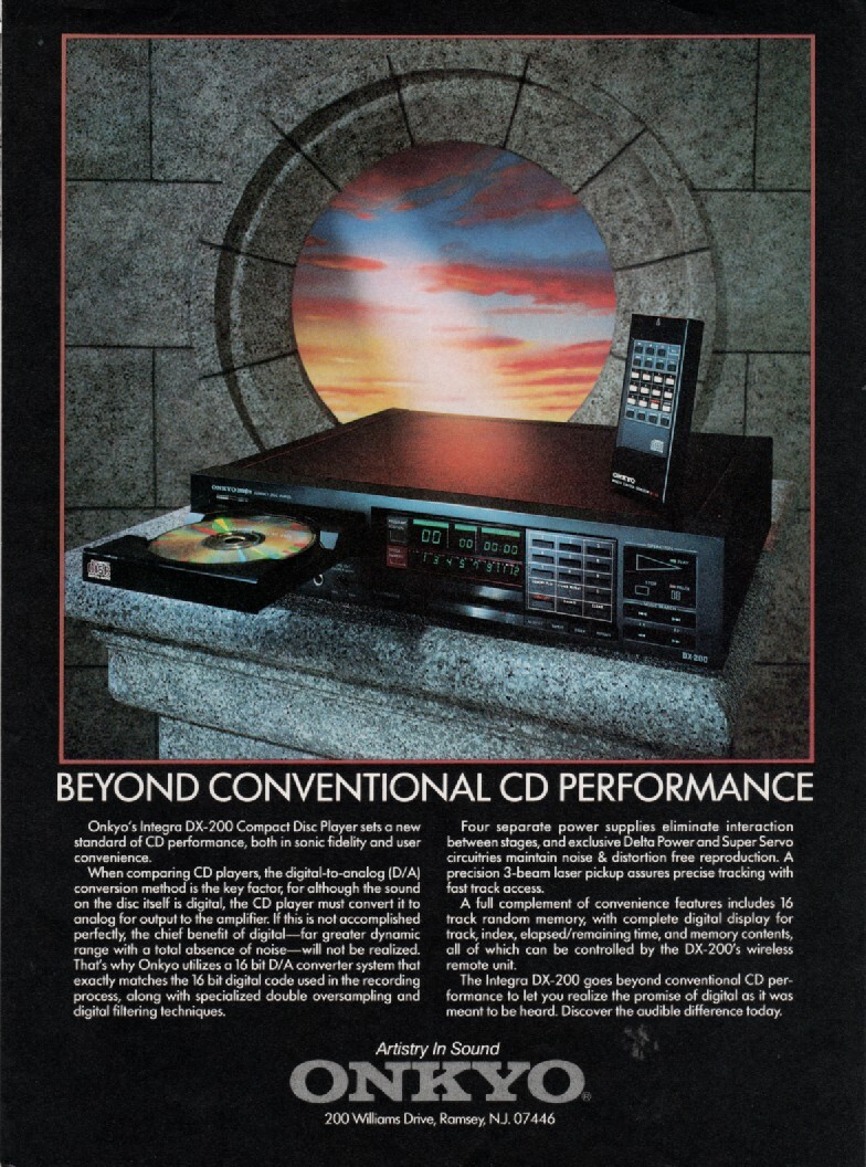 Onkyo - DX-200 CD Player - Original Magazine Ad - | eBay