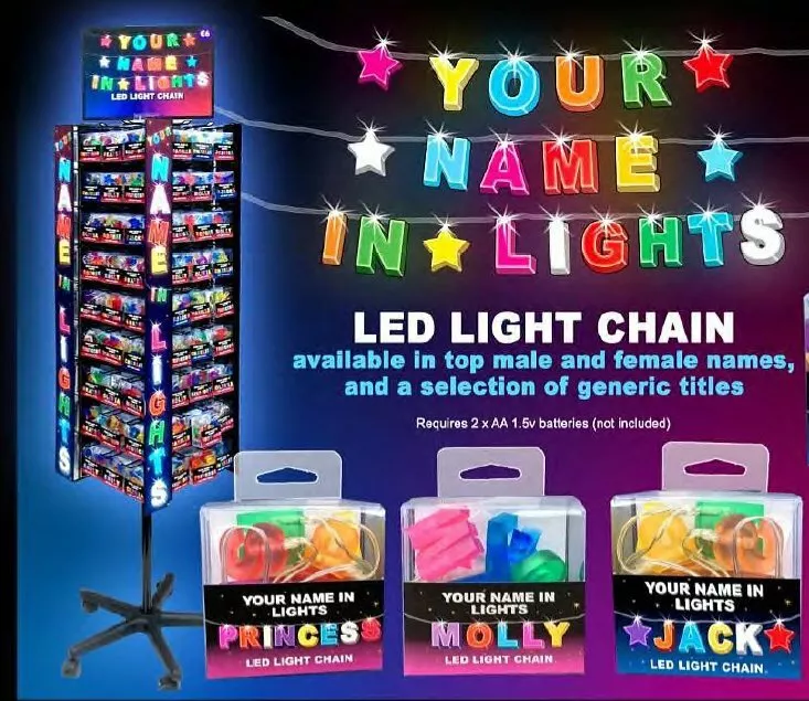 YOUR NAME IN LIGHTS NOVELTY LED LIGHT CHAIN BATTERY POWERED