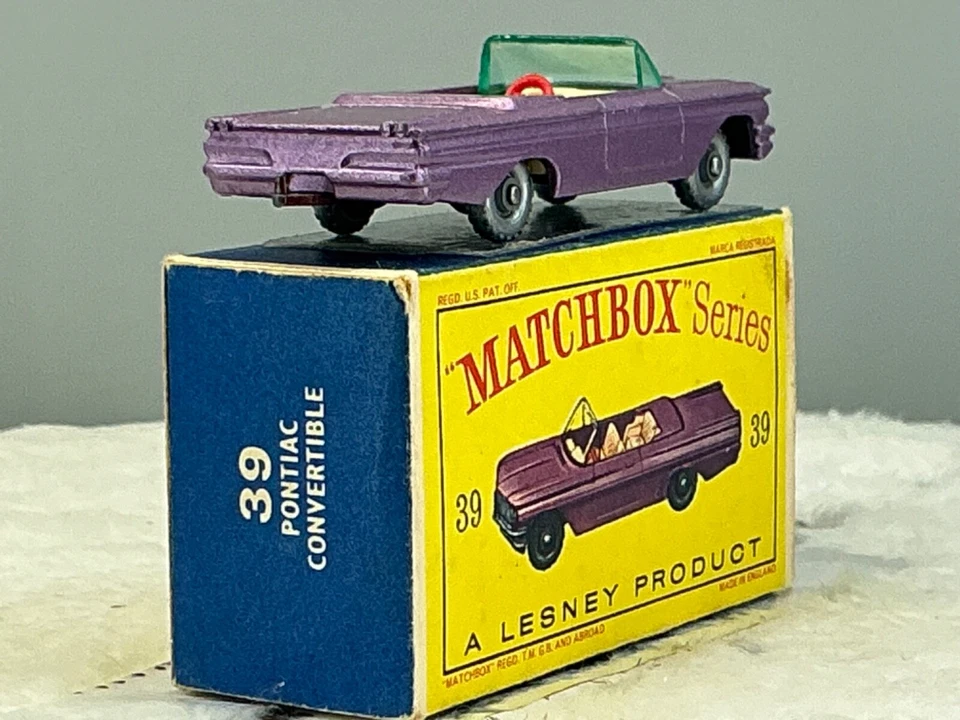 Matchbox Moko lesney#39 B Pontiac Convert,1962,V,N,Mint in D2 Box all Orig,N.O.S - Image 4 of 4
