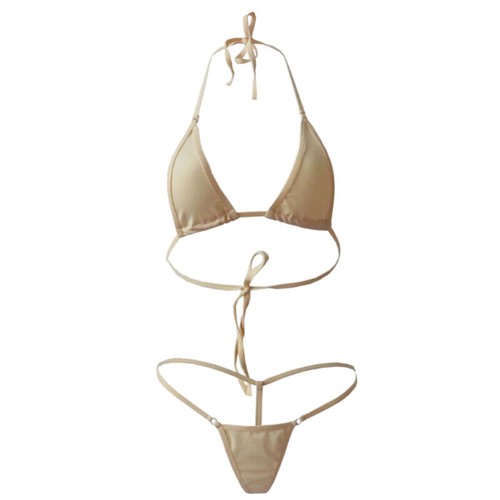 Women Sexy Micro Thong G string Brazilian Mini Top Bra Bottom Bikini Swimwe Sg - Picture 8 of 15