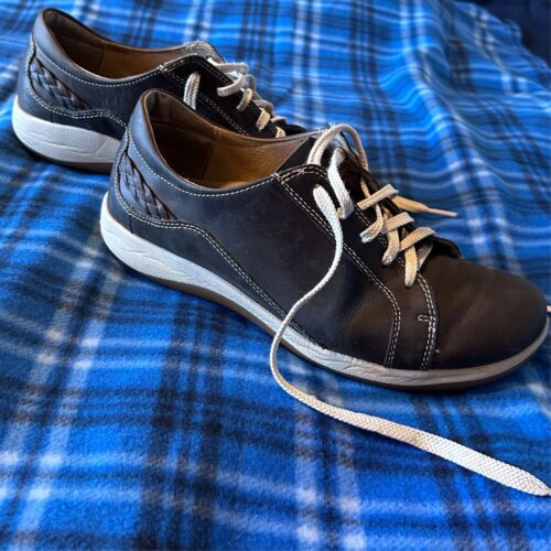 AETREX DANA Leather Lace Up Oxford Warm Grey EU 39 US 8.5 WIDE SKU DM306WW