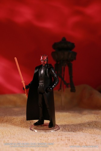 Custom Vintage Kenner STAR WARS DARTH MAUL 3.75" figure Phantom Menace Sith Lord - Picture 9 of 9