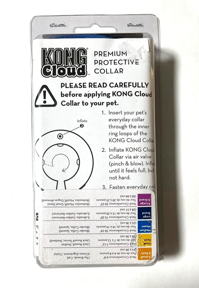 Colar eletrônico inflável KONG Cloud para cães e gatos - Tamanho XS, tamanho do pescoço 6-8 polegadas NOVO - Imagem 3 de 3