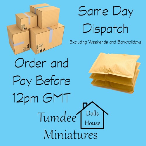 Dolls House Natural Finish Wooden 4 Piece Toy Train 1:12 Scale Nursery Tumdee - Picture 7 of 7