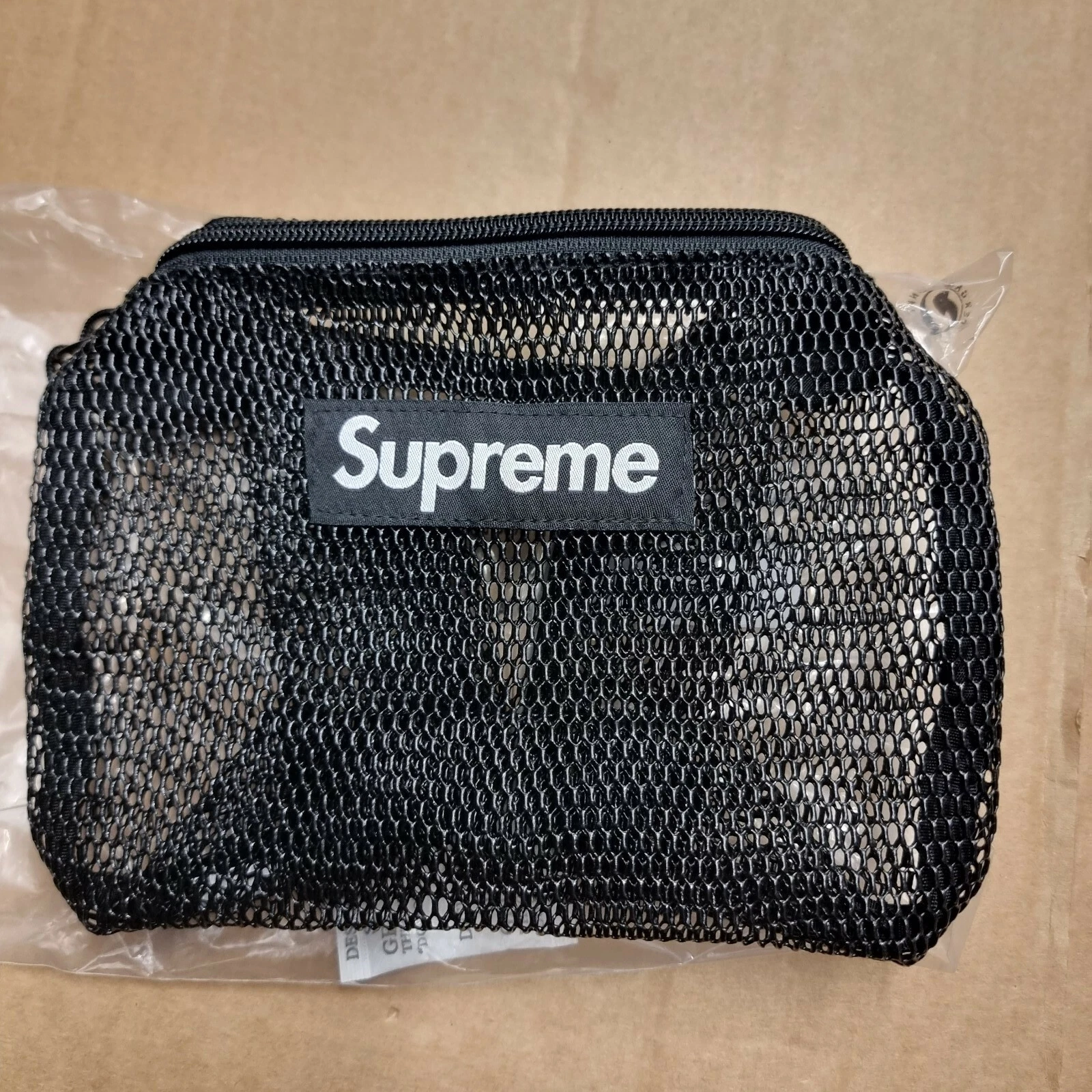 Sac pochette en maille utilitaire Supreme noir SS20   100 % authentique