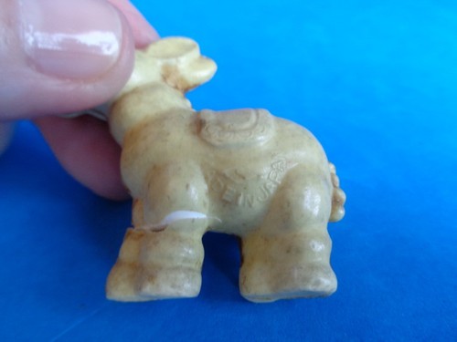 2 MINIATURE CELLULOID CHALK FILLED ELEPHANTS & DONKEY - Picture 3 of 5