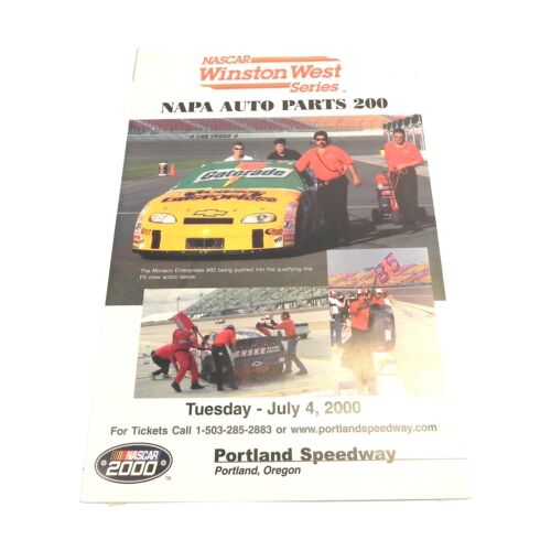 2000 NASCAR WINSTON WEST SERIE NAPA 200 POSTER GEBRAUCHT 17"x11" VINTAGE NASCAR