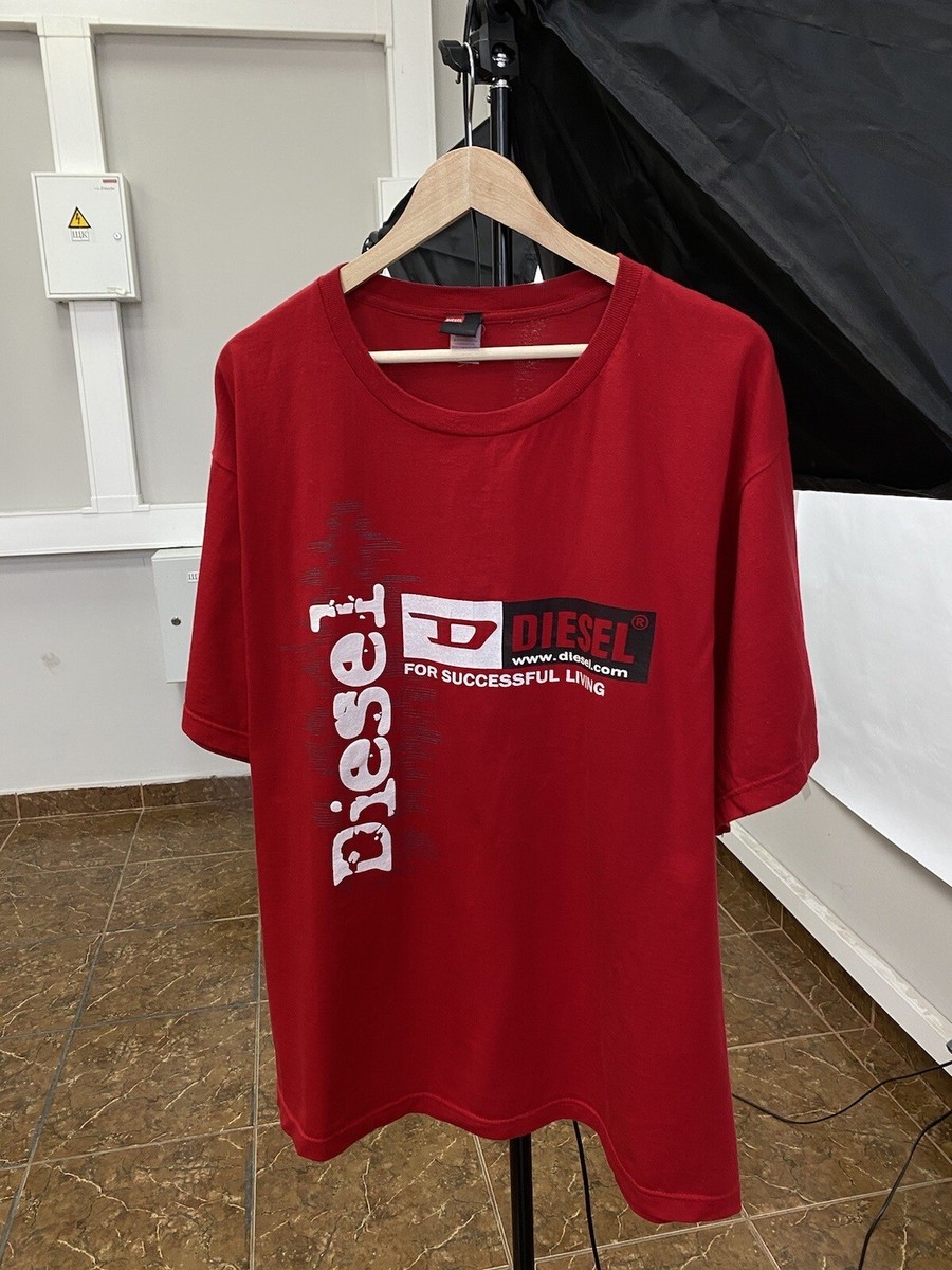 🇺🇸 Vintage 90s Diesel Big logo t-shirt retro rare Y2K size