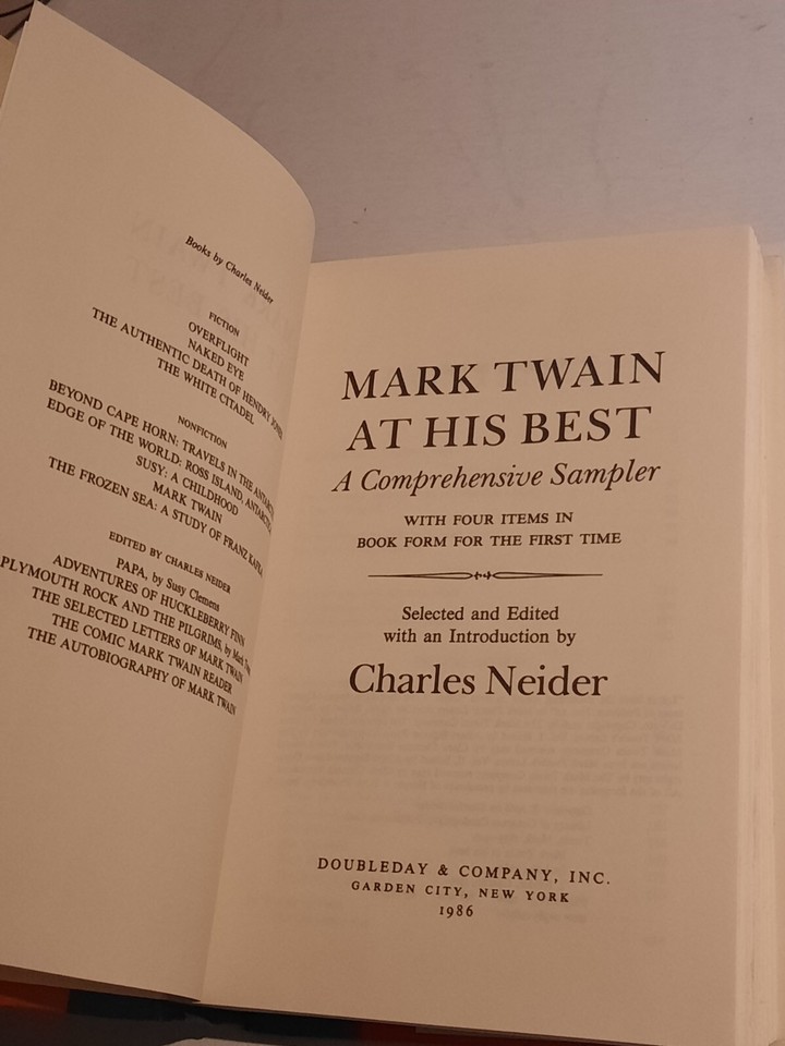 Mark Twain Vintage Book Letters From The Earth Mark Twain At His Best