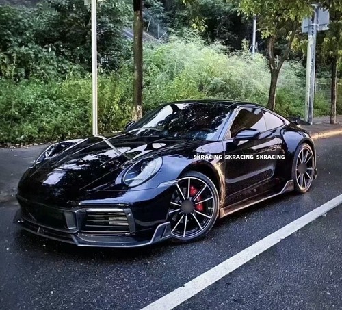 Fits Porsche Carrera 911 992 2022-24 Real Carbon Fiber Front Bumper Diffuser Lip - Picture 20 of 22
