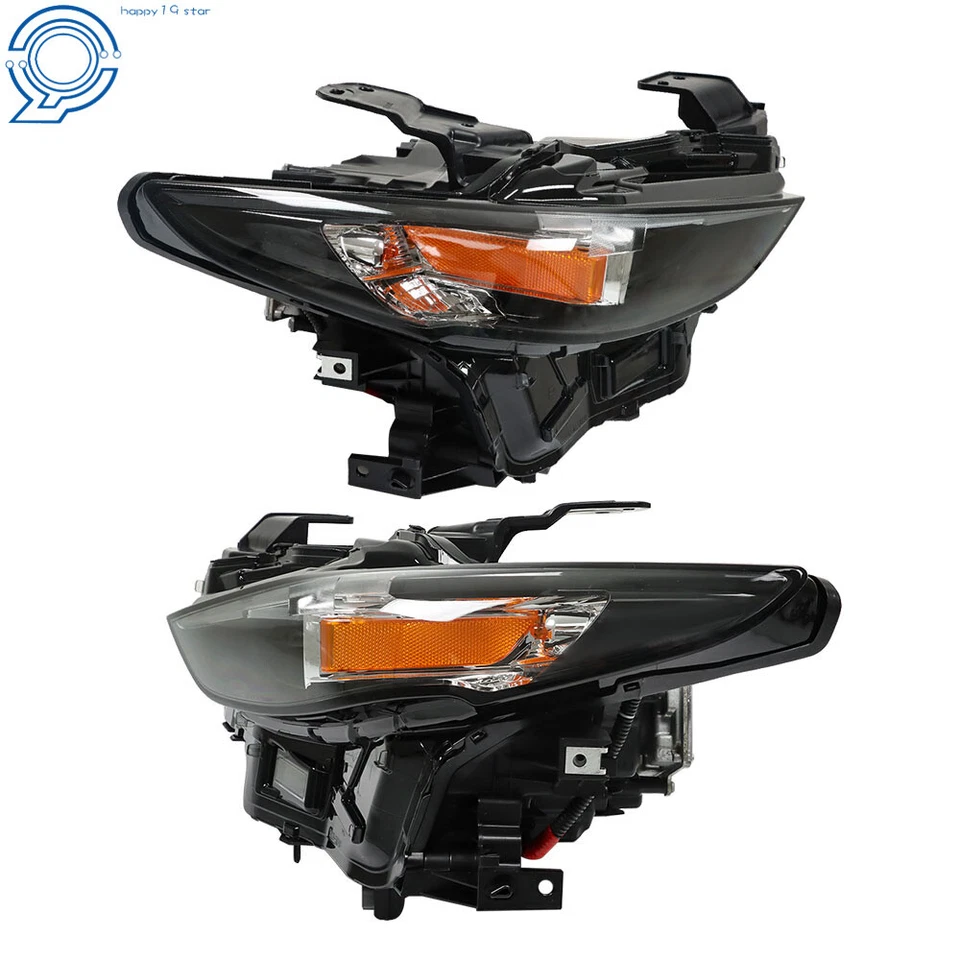 LED Headlight w/o AFS Black Housing Clear Lens LH+RH SideFor 2019-21 Mazda 3 2pc - Imagem 4 de 4
