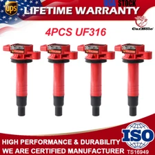 4PC Upgrade Ignition Coils Bobina for 2006-16 Toyota Yaris 2004-06 XA XB L4 1.5L