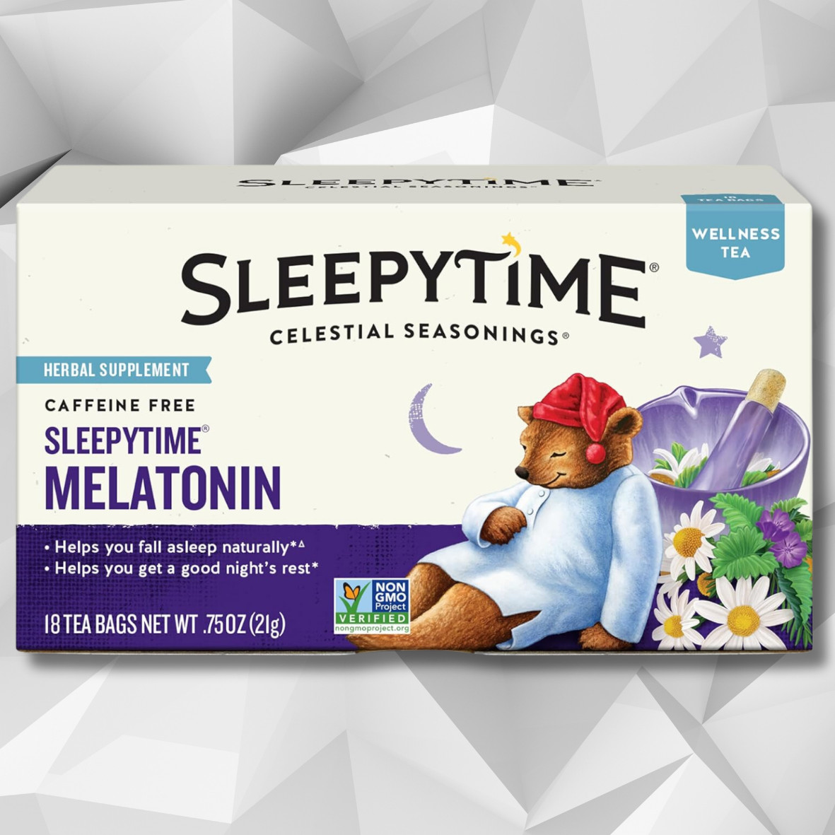 Celestial Seasonings Sleepytime Melatonin Tea, 18 Count (Pac