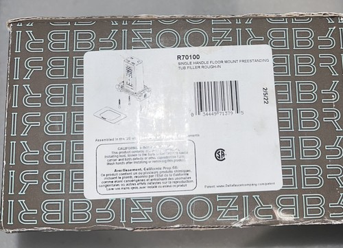 Brizo R70100 Single Handle Floor Mount Rough in for Freestanding Tub Filler - Picture 6 of 6
