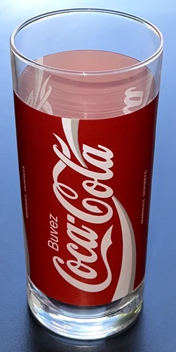 Coca Cola Advertising Glass Height 14.5cm Bistro Bar Vintage Collection
