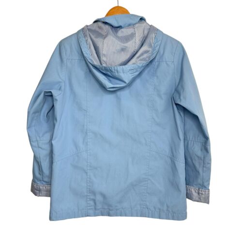 Mackintosh New England Womens Button Up Jacket Petite Small Blue Detachable Hood - Picture 2 of 11