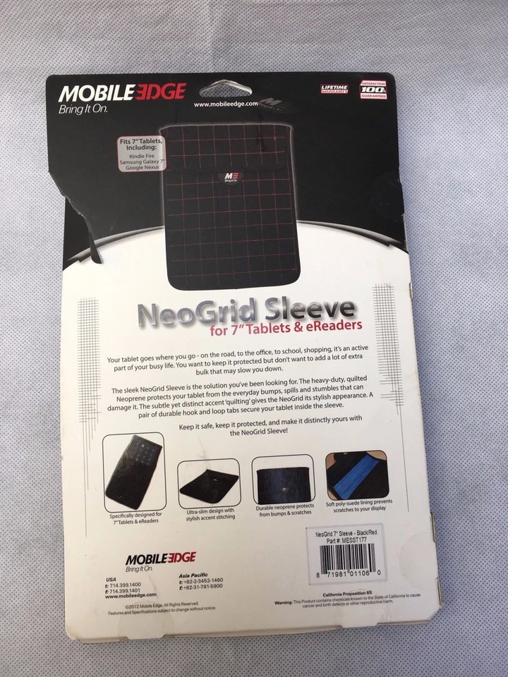 Funda de neogrid Mobile Edge para tabletas y lectores electrónicos de 7" se adapta a la mayoría de las tabletas de 7" Foto 2 de 4