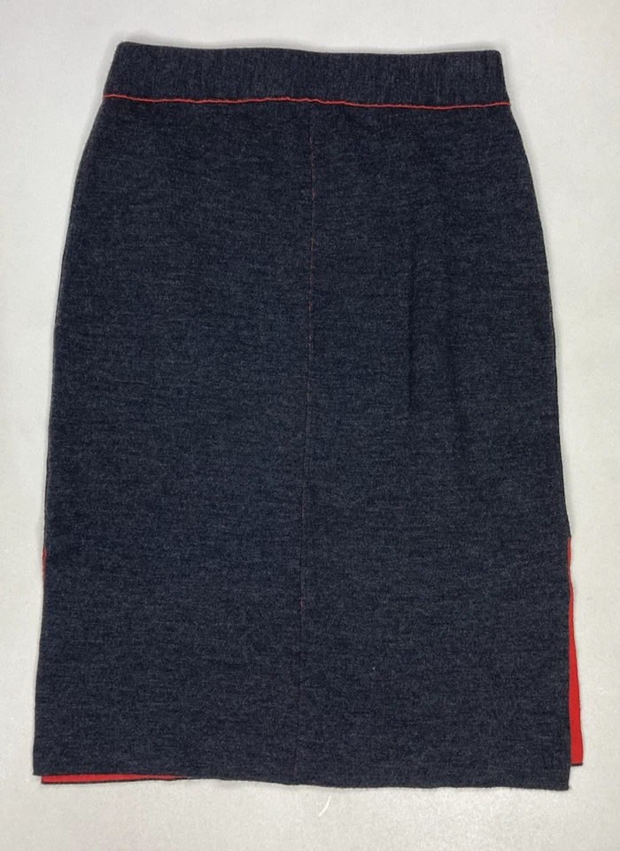 Rag & Bone Merino Wool Skirt Women Small Black Heather Bodycon - Image 3 of 4