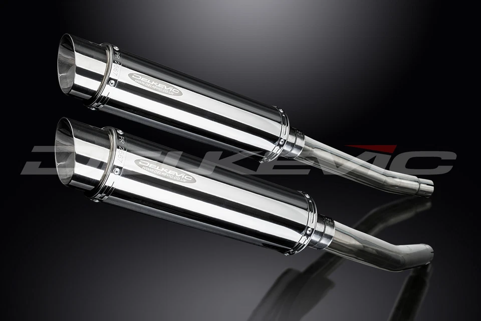 Suzuki Hayabusa GSX1300R 2008-20 14 дюймов круглый глушитель из нержавеющей стали комплект - Изображение 3 из 4