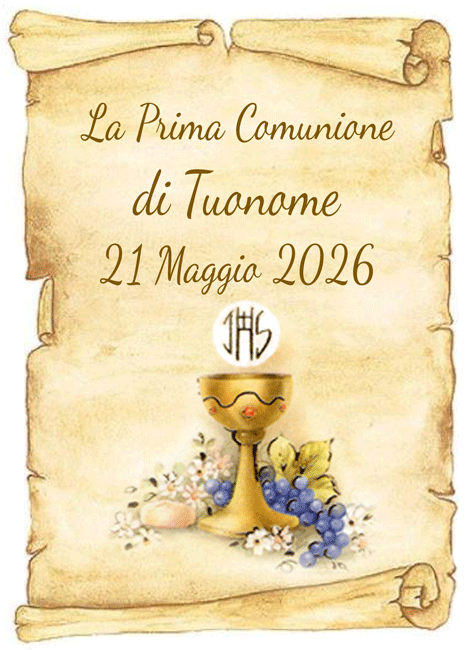 Cialda per torta PRIMA COMUNIONE Lui & Lei SANTA CRESIMA decorazione alimentare senza glutine personalizzazione grafica inclusa topper cake design (Formato rotondo) img 20