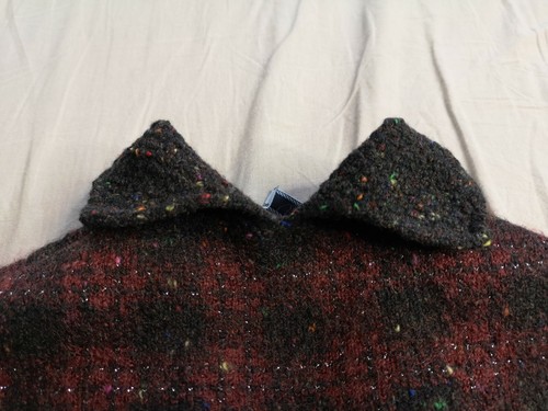 PRADA Women's Red Black Check Wool Blend Cardigan Size IT 40 Good Used Condition - Picture 4 of 9