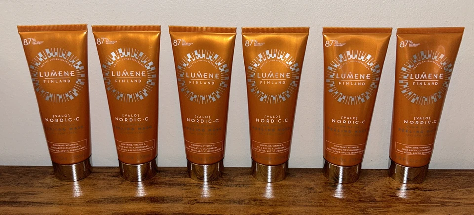 12 Tubes, Lumene Finland [VALO] Nordic C Glow Reveal Peeling Mask 2.5 Fl Oz - Image 2 of 4