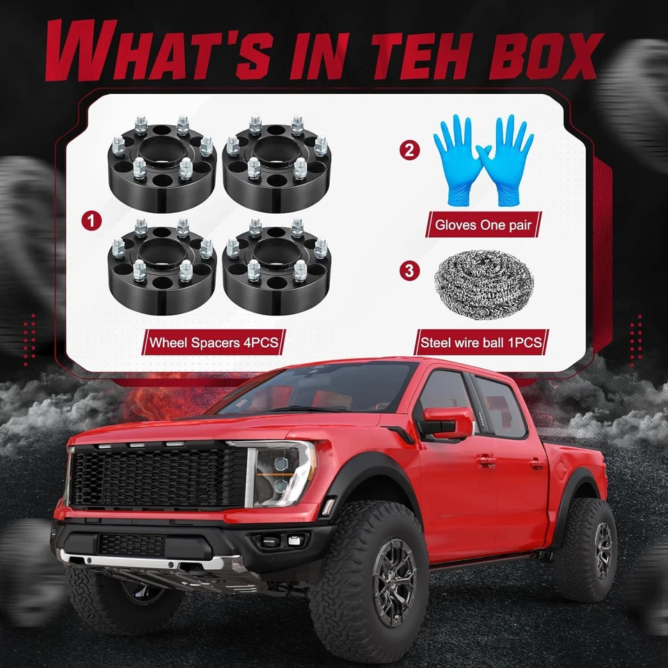 (4) Espaciadores de rueda centrados en el cubo de 2" pulgadas 6x5,5 para Chevy Silverado 1500 GMC Sierra Foto 2 de 4