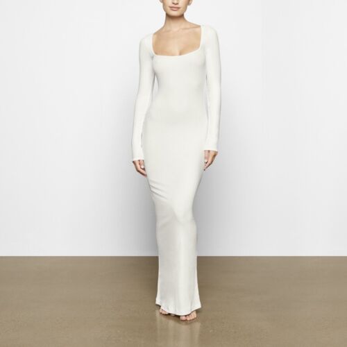 Skims Soft Lounge Shimmer Long Sleeve Maxi Dress … - image 1