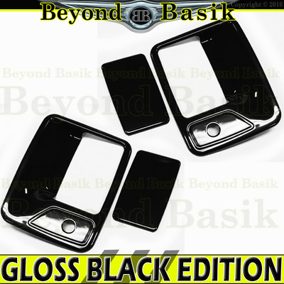 1999-2016 FORD F250-F550 Superduty Std/Ext GLOSS BLACK Door Handle COVERS w/PSK