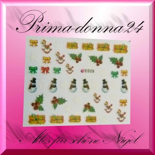 Pegatina de tatuajes de uñas Navidad invierno 219 - Imagen 1 de 1