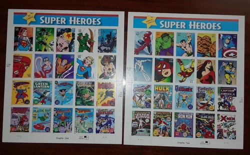 Combo 1 Sheet each of SUPER HEROES 39¢ (DC) & 41¢ (MC) US Stamps Sc #4084 & 4159 - Picture 6 of 9