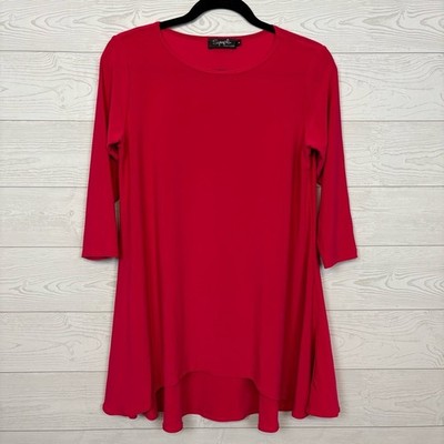 Sympli Crew Neck Tunic Top Blouse Size 8