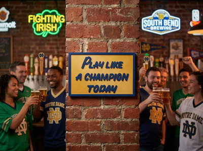 Notre Dame Fighting Irish Play Like a Champion Today 3D Wall Sign