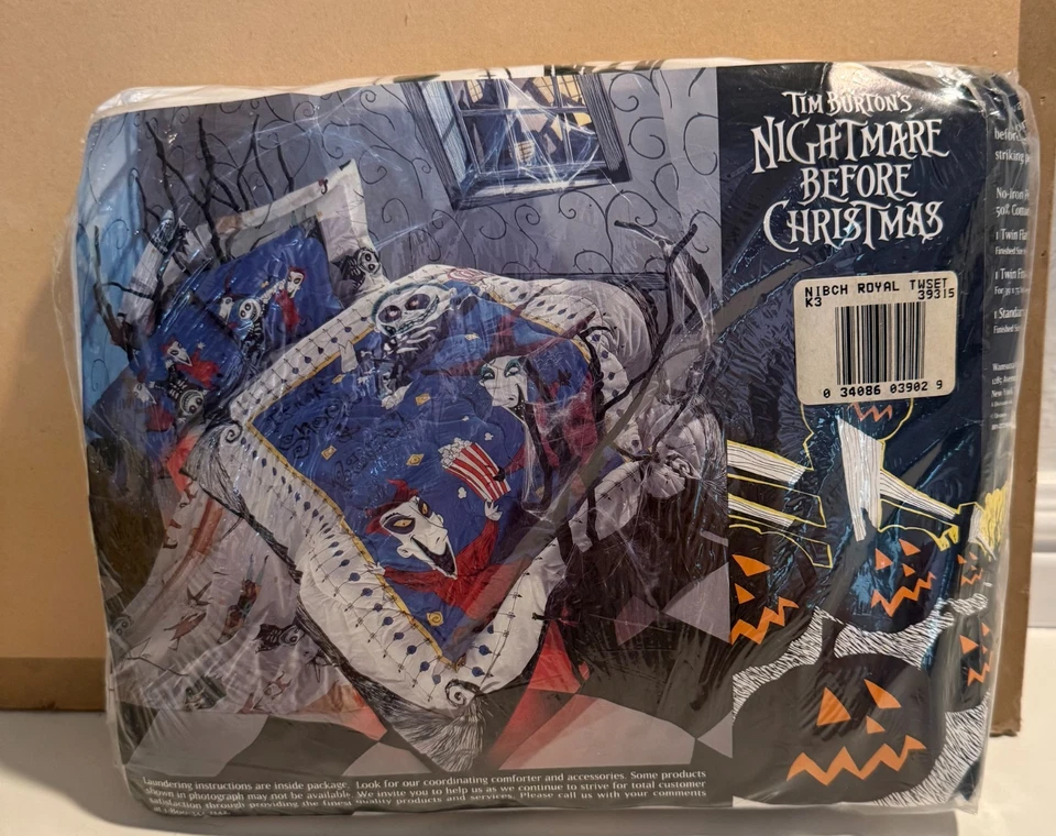 VINTAGE 1993 Nightmare Before Christmas Twin Sheet Set BRAND NEW RARE HALLOWEEN - Image 2 of 3