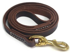 Genuine Leather Dog Training Leash. 4/6 ft Length 3/5 inch Width for Medium a...