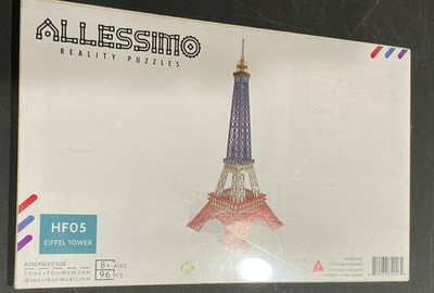Alessimo HF05 Eiffel Tower 3D Wooden Puzzle, 92 Pieces, Architecture, 8+